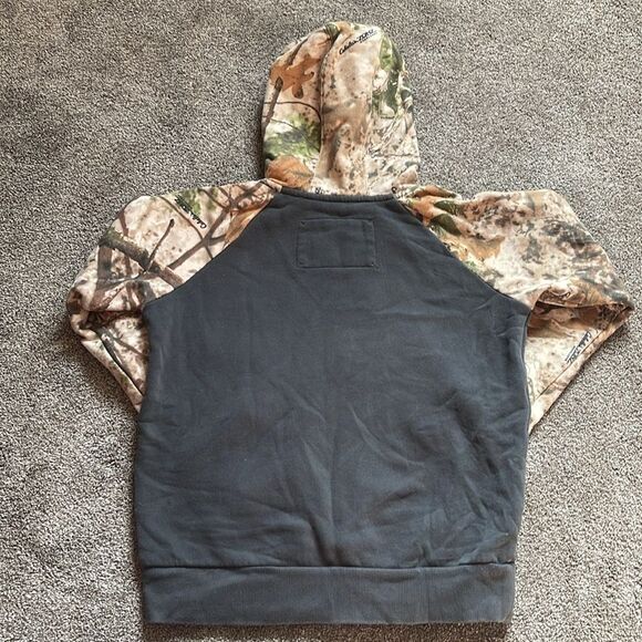 CABELAS camo boys hooded JACKET medium Fleece Lining - Picture 7 of 11